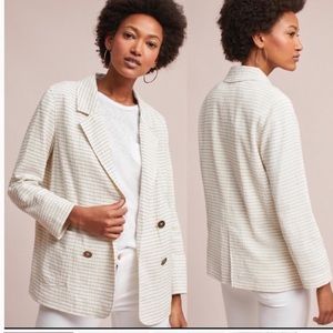Anthropologie Cartonnier Pinstriped Blazer